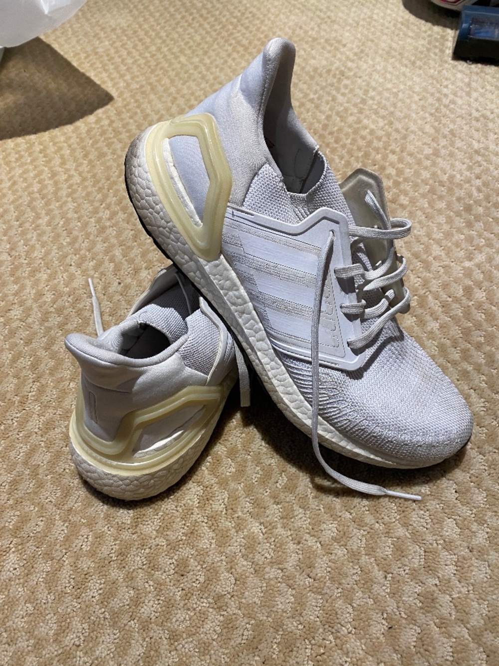Adidas Ultra Boost 20 Triple White Men's - EF1042 Size 10.5